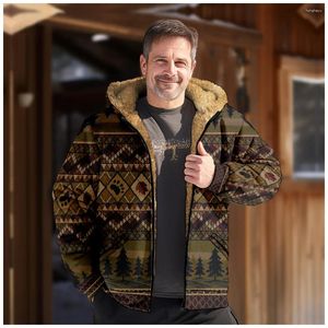 Hoodies masculinos com zíper manga longa casaco jaqueta asteca retro casual inverno para homem/mulher roupas moletom outerwear