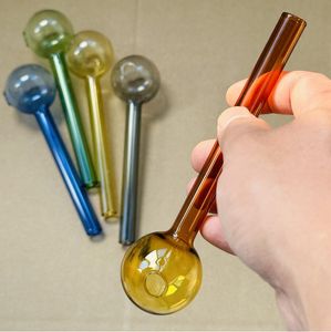 150mm Clear Pyrex Oil Burner Pipe Tjock Glass Tube 40mm OD Ball For Water Reting Glass Pipe Bongs Oil Rig Hookah Bubbler Tool