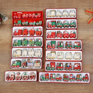 Christmas decorations, wooden trains, holiday gifts, window decorations, wooden handicrafts wholesale