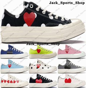 Chucks Taylors All Star 70 Ox Size 5 11 Shoes Mens Sneakers Women Us5 Us 5 Pink Casual Running CDG Designer Commes des Garcons PLAY Trainers Love Peach White Yellow