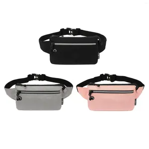 Waist Bags Portable Crossbody Bag Pouch Fanny Pack Wallet Reflective Strip Headphone Hole Purse For Adults Riding Mountaineering