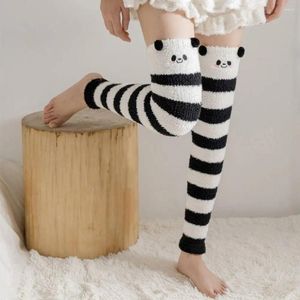 Women Socks JK Uniform Solid Color Long Tube Thickened For Girl Lolita Knee Protector Over Cartoon Foot Cover