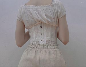 Bustiers & Corsets Corset Top Curve Modeling Strap Slimming Waist Belt Lace Black White Under Bust Sexy Women GothicBustiers
