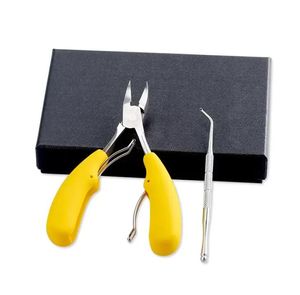 Stainless Steel Nail Clipper Cutter Toe Finger Cuticle Plier Manicure Tool set with box for Thick Ingrown Toenails Fingernail Pliers Pedicure Tools Ingrown Toenail