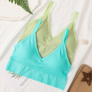 Bustiery gorsets kobiety Upraw Top Kobieta Rurka bezproblemowa bielizna z tyłu Bra Bra Bielizna Sports Fitness Tank zbiornikowy Bandeau zdejmowany padb