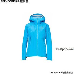 Arcterys Designer cute rain jackets - Authentic Arc Coats with Archaeopteryx Hood, Zipper Closure, and Long Sleeves in Blue Blue/Skyrider M HBVT