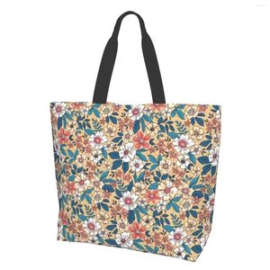 Shopping Bags Large Cute Floral Tote Bag Shoulder Casual Daily For Work Gym Beach Travel