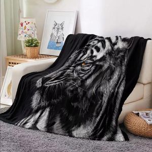 Battaniye tasarımcısı battaniye vahşi yaşam hd görüntü özelleştirme tasarımcısı yumuşak halı kanepe yatak cadılar bayramı tatil hediyesi