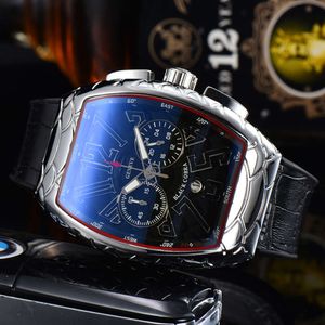 New Six Pin Versatile Fashion Business Casual Men's Alloy Embossed Blue Quartz Light Luxury Watch