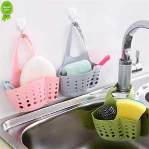 Sink Storage Holder Drain Rack Hang Justerbar korgväska Diske Drain Drainer Badrums tvålsvamp hyllor Organiserare Kök Tillbehör