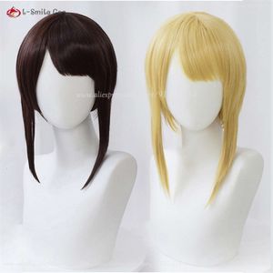Catsuit Costumes Game Identity V Gardener Emma Woods 30cm Brown/yellow Cosplay Anime Heat Resistant Synthetic Hair + Wig Cap