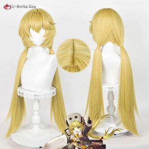 Catsuit Costumes Game Honkai: Star Rail Hook Cosplay 90 cm Golden Yellow med dubbel hästsvansvärmebeständig hår Anime Wigs + Wig Cap