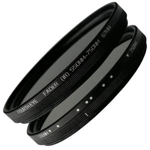 Adjustable 550nm to 750nm Infrared Filter 49mm 52mm 55mm 58mm 62mm 67mm 72mm 77m 82mm IR Filter for Canon Nikon Sony Fuji Olympus Pentax Camera Lens SLR DSLR