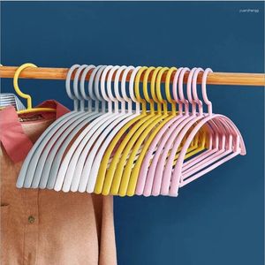 Hangers Plastic Clothes Hanger 20pcs Shirt Trousers Clothing Racks Space Saver For Closet Storage Organizer Wet & Dry Household