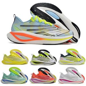 Trainer Koşu Ayakkabı Sneaker Fuelcelcell Sc Elite V3 Beyaz Zafer Mavi Mavi New York City Maratonu Parlak Mint Pixel Green Gri 2024 Erkek Kadın Boyut 5 - 12