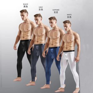 Pantaloni attivi Intimo termico da uomo Moda Uomo Lungo sexy Custodia per pene Leggings maschili caldi 2023