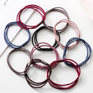 Hårtillbehör 20st/Set Girls Colorful Nylon Rope Ponytail Holders Simple Basic Elastic Bands Ties Scrunchie Women
