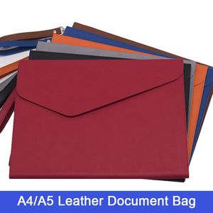 Filing Supplies Document File Bag Leather A4 A5 Data Contract Bill Invoice Large Capacity Portfolio Tablet PC Bag School Office Supplies 231027