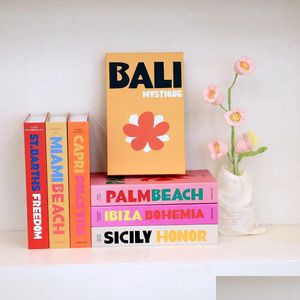 Decorative Objects Figurines Home Decore Fake Books For Decoration Customize Coffee Table Storage Box Model Room Le Villa Luxury H Dhan9