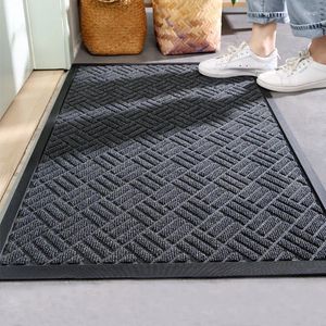 Carpets Rubber Door Mat For Entrance Outdoor Indoor Anti Wear Foot Pad Bathroom Rugs And Carpet Blue Red Grey Non Slip Floor Mats