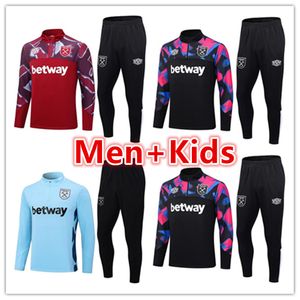 2023 West Hams soccer tracksuit L. PAQUETA WEST SCAMACCA RICE kit LANZINI ANTONIO Hams NOBLE VLASIC UNITED BOWEN 22/23 WHU football tracksuits BENRAHMA MEN Equipmen