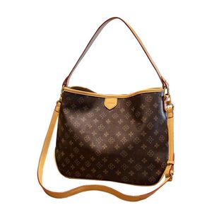 Luxurys Designer Tote Bag Mulher Bolsa De Ombro Delicioso Moda Bolsa Mulheres Alta Qualidade Marrom Flores Grande Saco De Compras Louisity Crossbody Vuttonity Bag