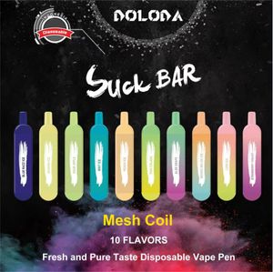 Original DOLODA 800 Puffs MINI BAR Disposable Vapes Pods E Cigarettes With 2.5ml Pod Prefilled Mesh coil 500mAh Battery 2% 5% UPS FEDEX