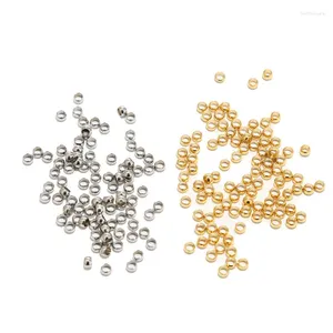 Chandelier Crystal Silver Gold Color Ball Crimp End Beads Dia 2 2.5 3 Mm Stopper Spacer For Diy Jewelry Making Findings Accessories
