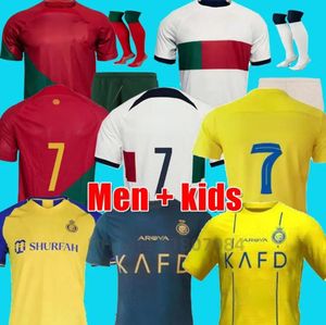 24AL NASSR FC RONALDO SOCCER JERSEYS AL-NASSR 22 23 Portugisiska Bruno Fernandes Diogo J. Danilo Portuguesa fans Portugieser Men Kid Kit Kit