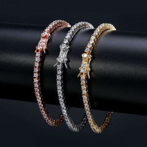 bracelet designer jewlery tennis chains Hip-hop Tide Mens Bracelet Zircon-microencased 3mm Bracelet Tennis bracelets For Men And Women Iced Out Jewelry