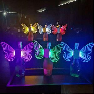 Bar Araçları LED parlak kelebek şampanya kafa patlayıcı flaş çubuğu colorf şarap şişe ceketi için ktv parti etkinliği dekorat homefavavor dhgo3