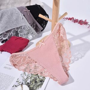 Women's Panties 6Pcs S4XL Plus Size Women Underwear Sexy Lace Low Waist Thongs G String for Beautifule Lingerie Multi Pack 231027