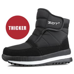 Boots Winter Men Casual Shoes Unisex Ankle Waterproof Nonslip Thick Warm Fur Snow Fashion 231027