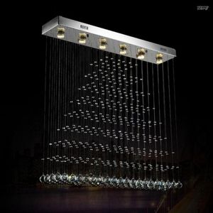 Pendant Lamps Modern LED Ceiling Light Curtain Partition Living Room Pyramid Rectangular Dining Restaurant Chandelier