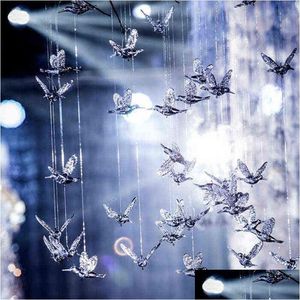 Dekoracje świąteczne Europejskie hummingbird przezroczysty akrylowy ptak kropelki woda w wodę powietrza
