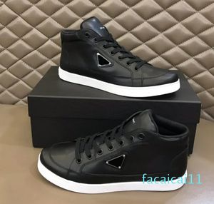 scarpe casual designer di lusso angolo Piattaforma sportiva in pelle opaca con cuciture nere r