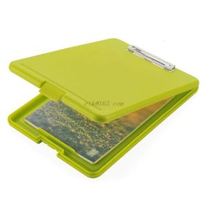 Clipboards A4 Plastlagringsutrymme Fil Box Fall Dokument Filmappar Urklipp Skrivande Pad Stationery School Office Supplies 231027