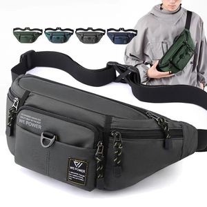 Waist Bags Men Hip Bum Fanny Pack Bag Money Pouch Nylon MultiPocket Fashion Travel Sling Cross body Chest Male Belt 231027