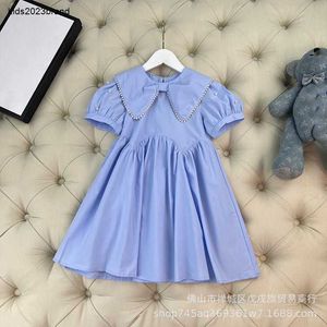 Gonna da principessa straniera elegante con risvolto, vestito giocoso, nuova estate per bambini