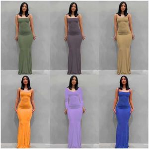 Womens Dreses Woman Skims Suspenders Solid Color Bodycon Sexy Dress Casual Slim Sling Home Female Skirts k2