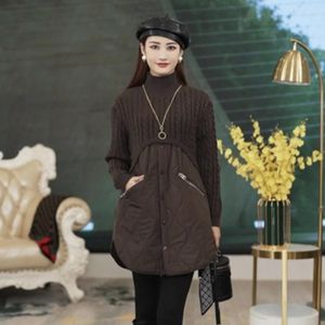 Vestidos Casuais Costura Espessada Jumper Mulheres Mid-Length-Seller Douyin 2023 Outono Inverno Produtos Europeus Soltos High Top Dress