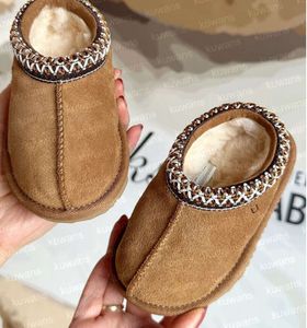 Tazz Tasman II Slippers Kids Baby Shoes Toddler Chestnut Fur Slides Sheepskin Shearling Classic Ultra Mini Boot Winter Mule Little Big YT5518