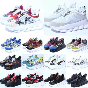 Chain Reaction Italy Casual Shoes platform sneakers baskerball triple black white multi-color suede luxury designer shoes yellow fluo tan big Trainers eur 36-46