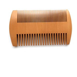 Зубная двухсторонняя деревянная расческа Деревянная расческа для волос Двухсторонняя расческа для бороды для bri
