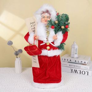 Juldekorationer jul Stor Santa Claus Dolls Ornament Standing Santa Figurine Doll Christmas Home Decoration Kids Gift Navidad Decor 231027