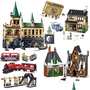 Blocks Movie Magic Castle 76388 Village Visit Building Model Hogsmeade Educational Toy Gift 76389 Moc Drop Delivery Toys Gifts Bricks Dhg5A Best quality
