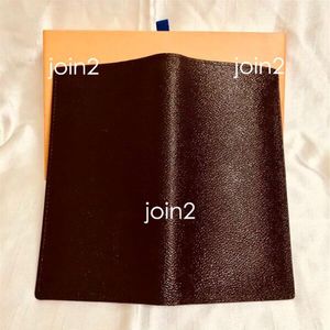 Brazza Wallet Stylish Mensジャケット茶色の防水チェッカーキャンバスのチェンジメモのキャンバスクレジットカードグッドQUAL230M