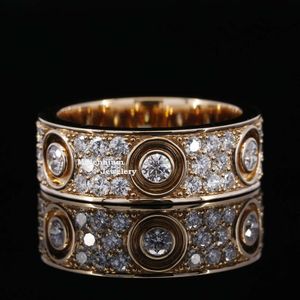 Bästa produkt runda snitt VVS Clarity Moissanite Diamond Eternity Ring Gold Plated 925 Sterling Silver