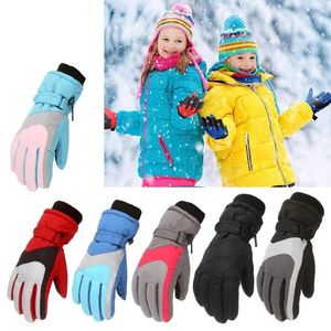 어린이의 손가락 장갑 패션 어린이 어린이 겨울 눈이 따뜻한 소년 소녀 스키 바람 방수 방수 두껍게 231027