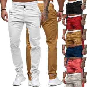 Men's Pants Autumn Mens Cotton Casual Stretch Male Trousers Long Straight High Quality PantSuit Solid Color Outdoor Hiking